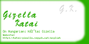 gizella katai business card